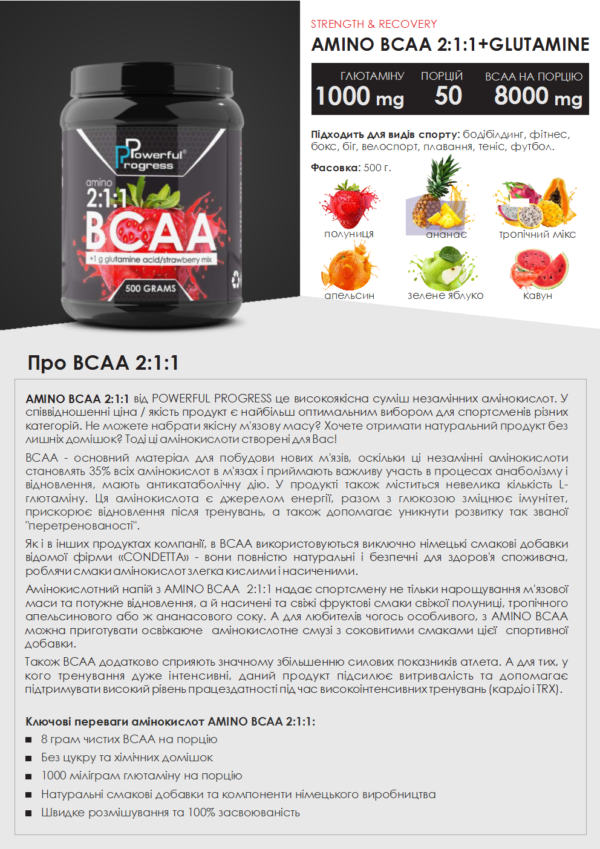 AMINO BCAA 2:1:1 500 грам